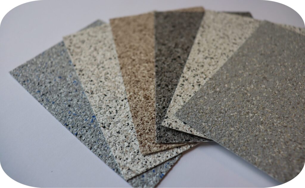 Overzicht grove vlokkenvloer