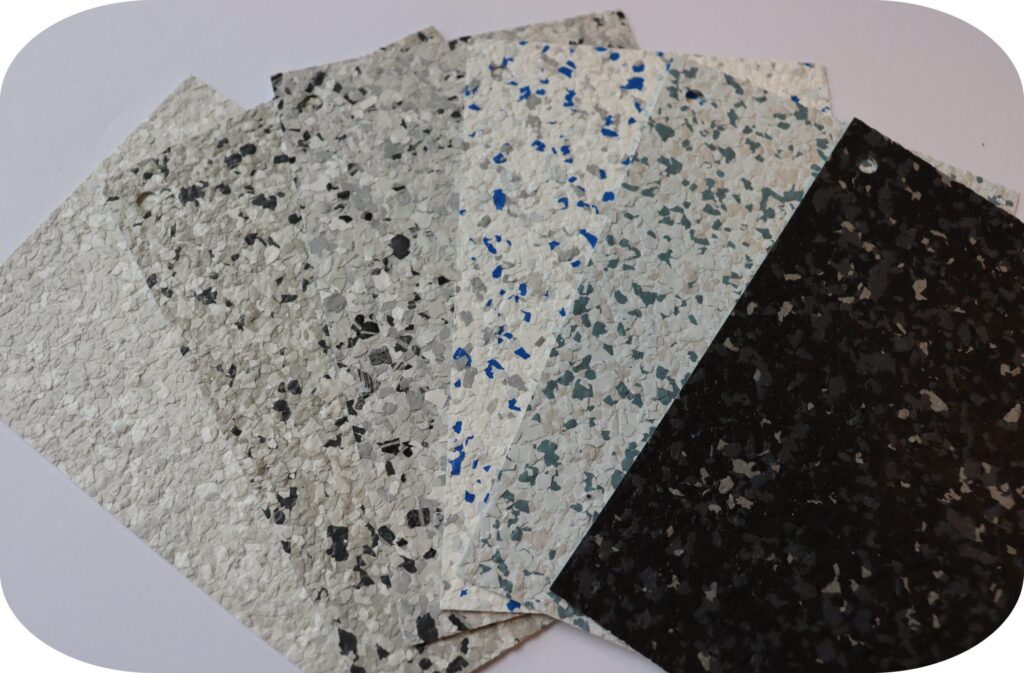 Overzicht grove vlokkenvloer